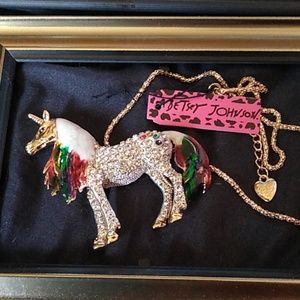 Betsey Johnson Whimsical Unicorn Pendant